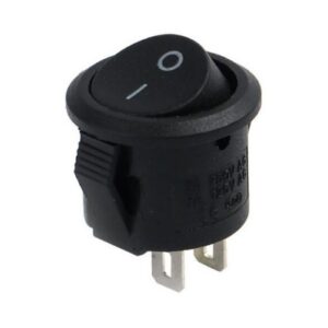 Interruttore da Pannello Rotondo 0/1 Nero 15mm